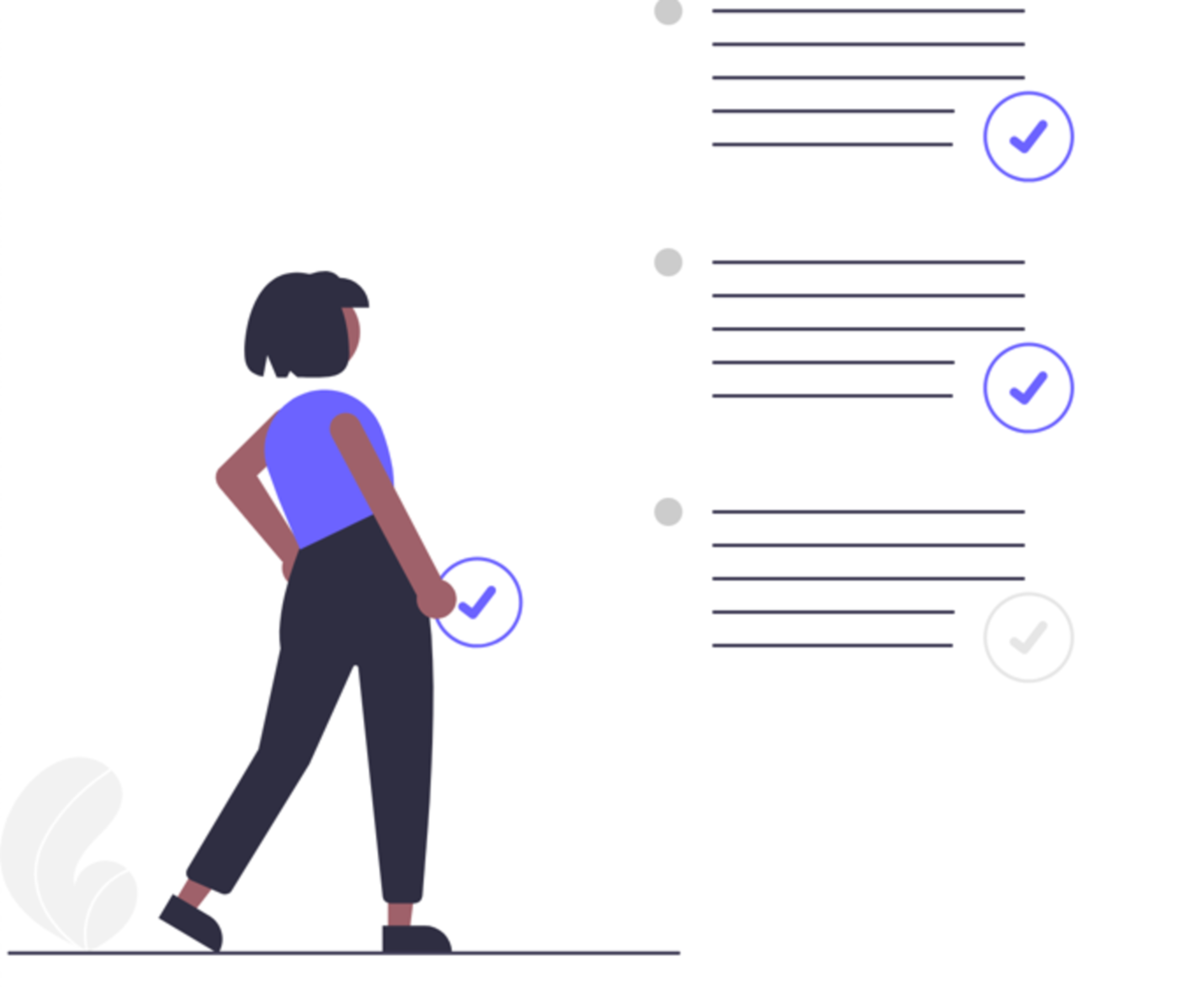 Illustration of a person looking at a list