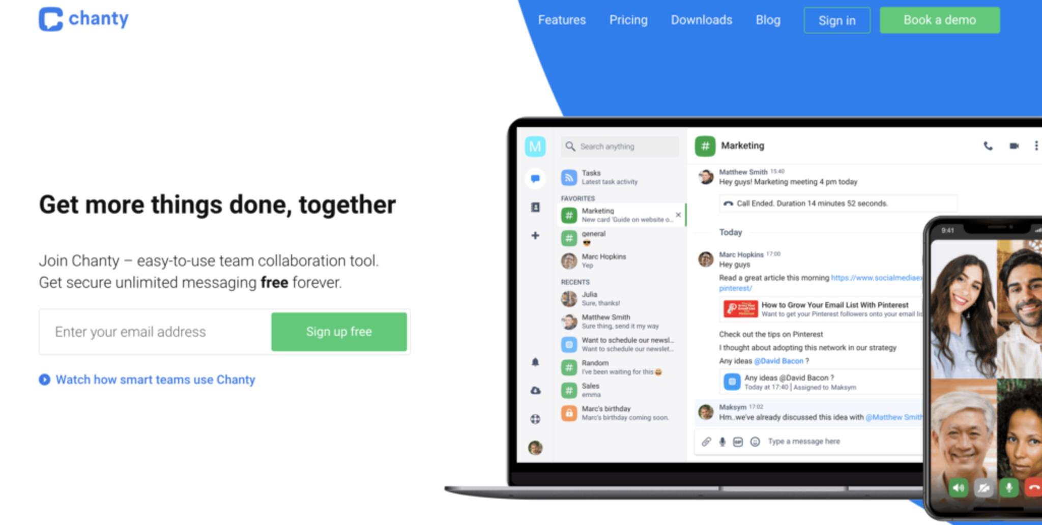 Chanty - team collaboration tool