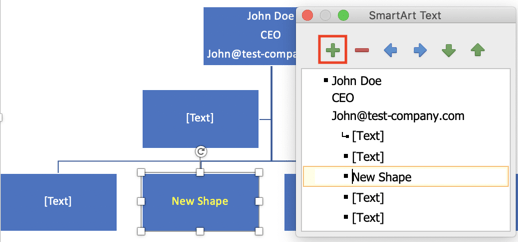 Add shapes to org chart